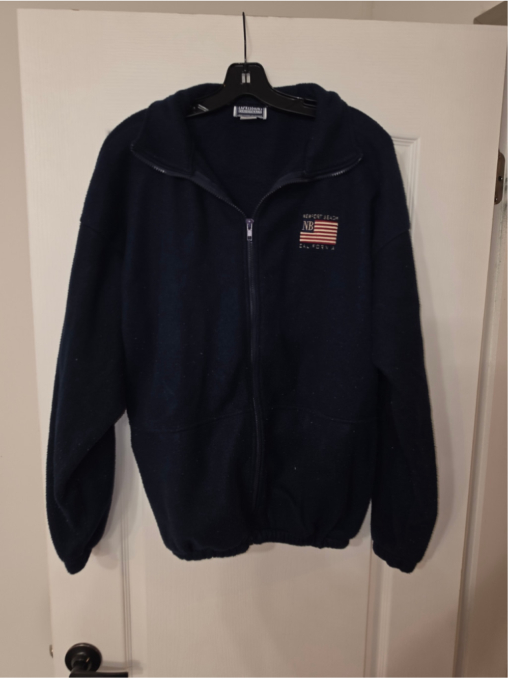 Women's Expressions Originals Navy Blue Fleece Zip-Up Jacket Size XL